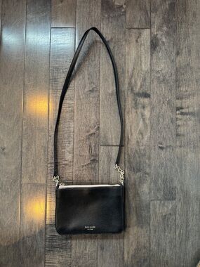 Kate Spade Black Leather Crossbody 8” L x 5.5” W